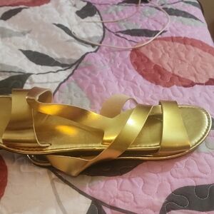 Gold Strappy Sandals